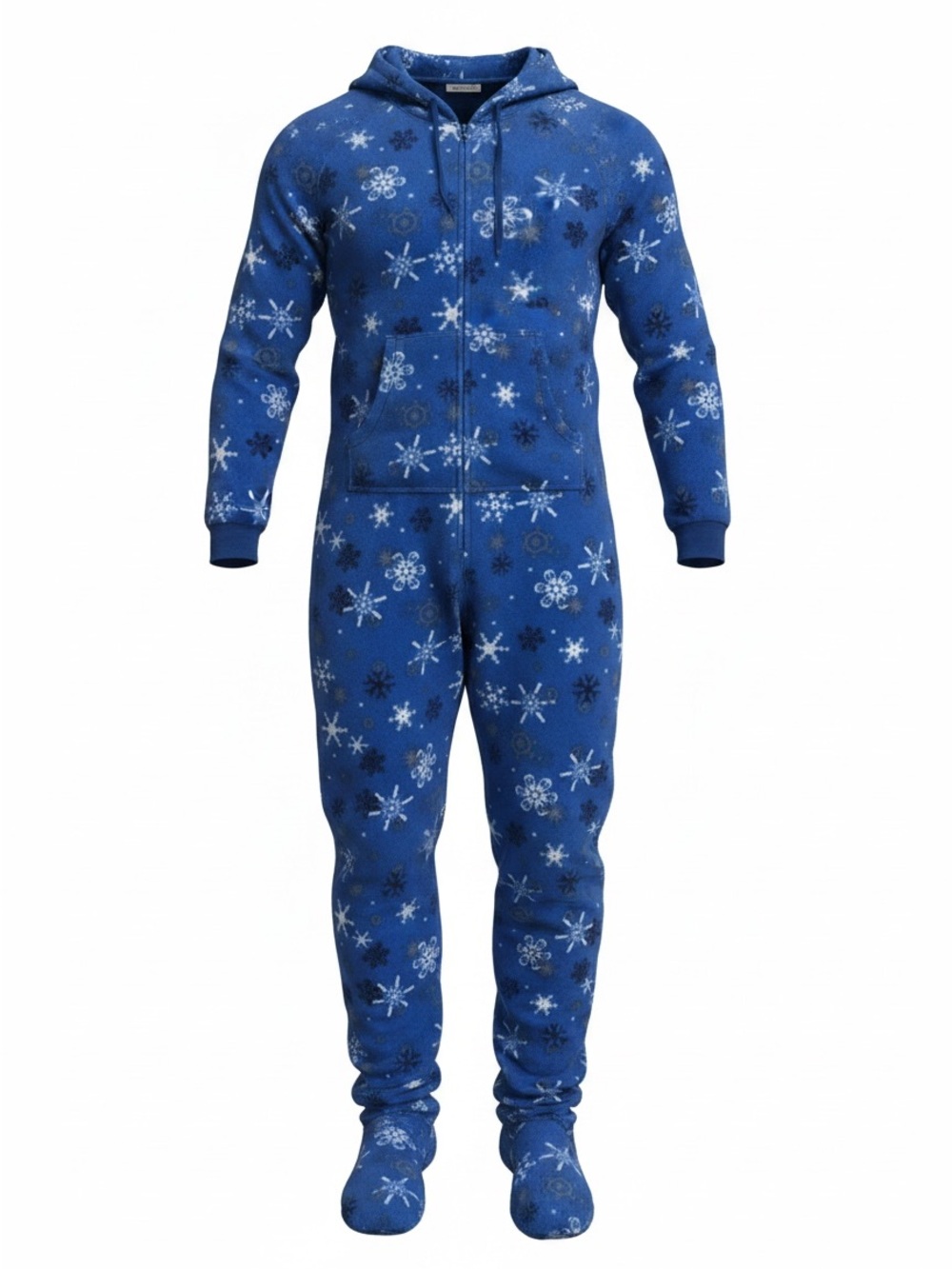 Footed Pajamas Co. Snowflake Hooded Fleece One Piece Onesie XXL